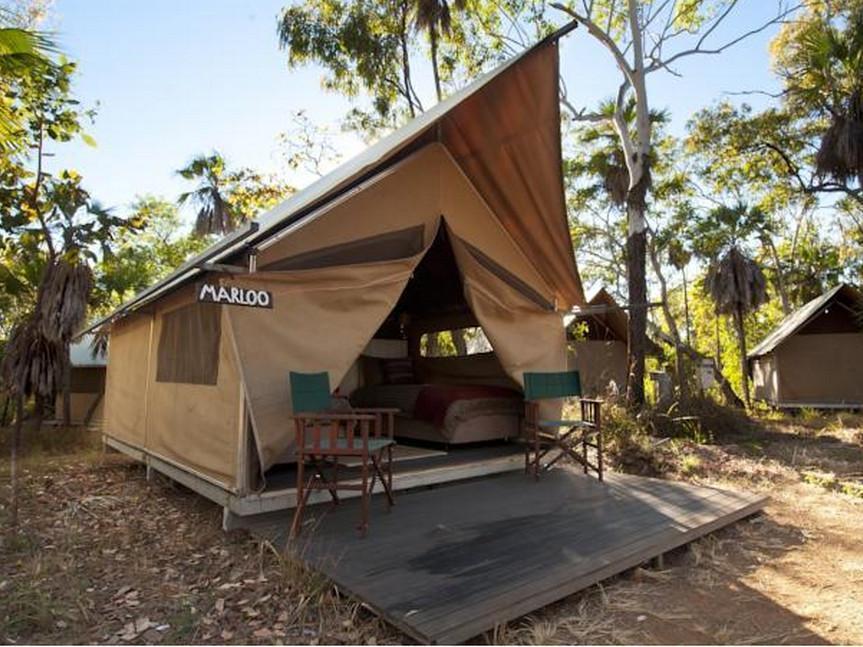 Luxury tent Mitchell Falls Wilderness Camp Creek